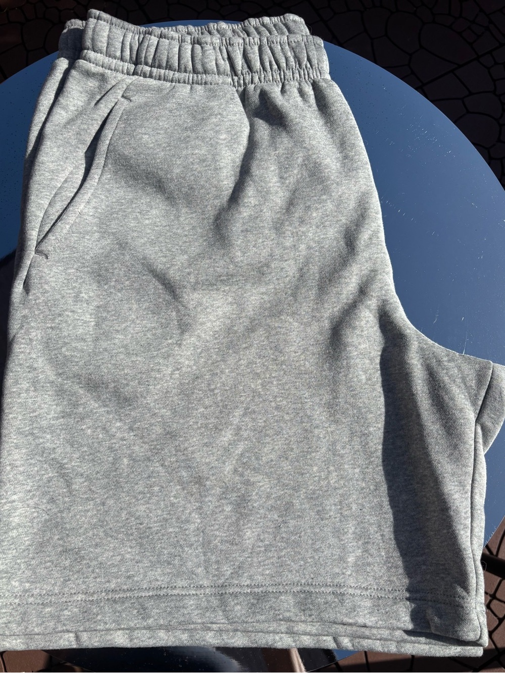Nike Gray Shorts with White Swoosh - Picture 2 of 3